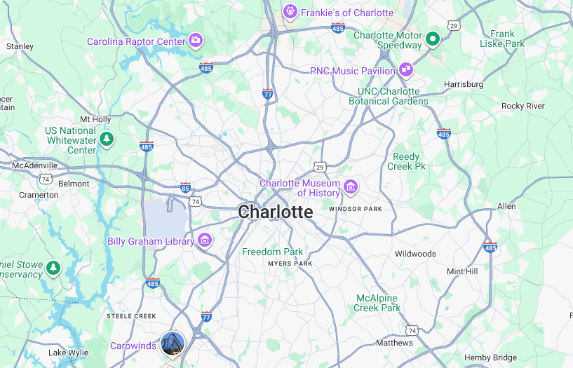 painting-charlotte Charlotte-nc-service-map